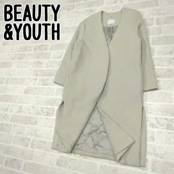 뷰티 앤 유스 노카라 코트 M 사이즈