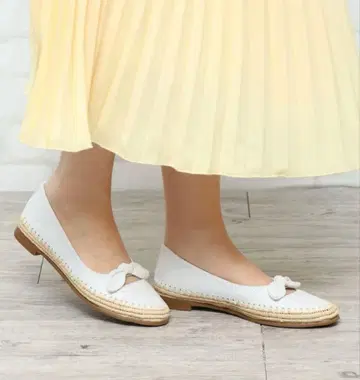 JILL STUART 리본 포함 플랫슈즈 에스파드리유