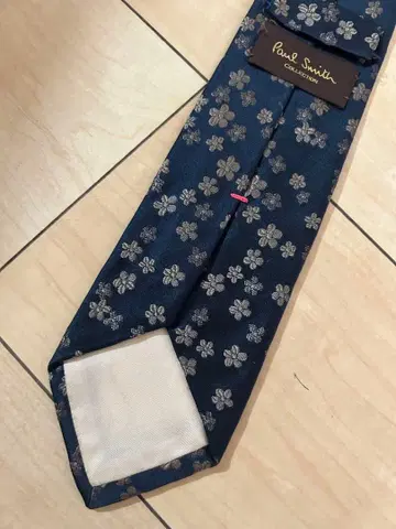 폴 스미스 네이비 꽃무늬 넥타이