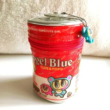 Angel Blue 엔젤 블루 캔형 파우치 참 포함 당시 물품