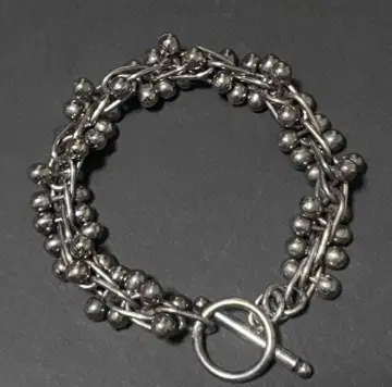 빈티지 멕시코 실버 펄 DNA 링크 팔찌