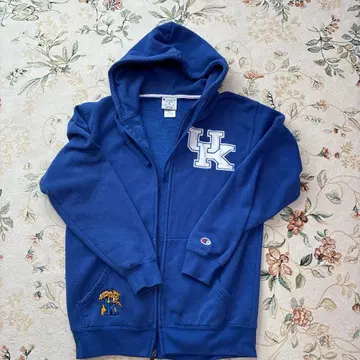 Champion UK 로고 풀 지퍼 후드티