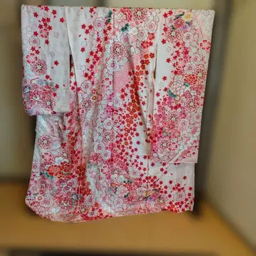 순수 실크 유젠 후리소데! 재고 처분 상품