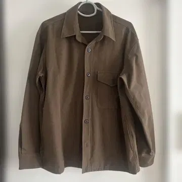 브라운 버튼 셔츠 자켓