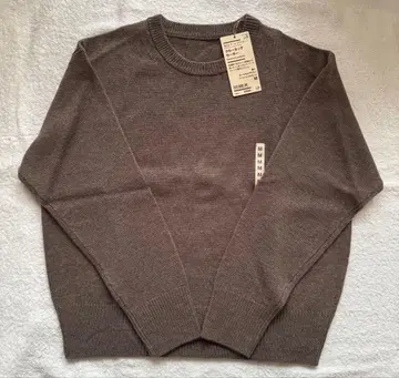 무인양품 워셔블 울 미들 게이지 크루넥 스웨터