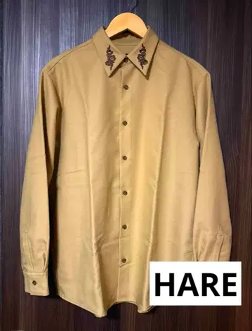 HARE 자수 셔츠 베이지 S 사이즈