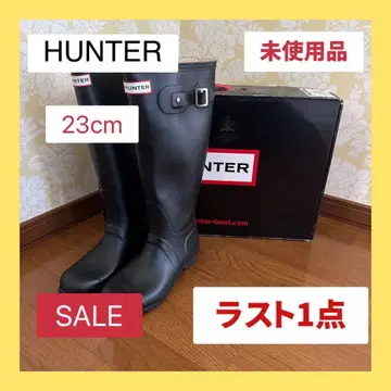 HUNTER 블랙 버클 장화