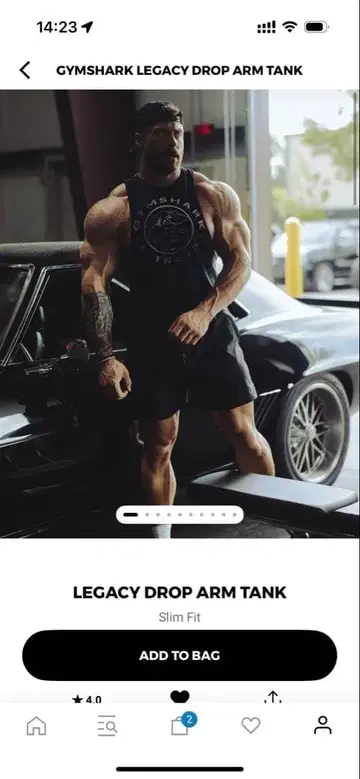 GYMSHARK LEGACY DROP ARM TANK