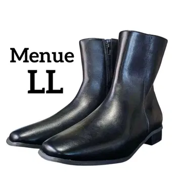 새상품급 므뉴 스퀘어토 숏부츠 25cm 블랙