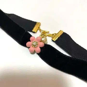 초커 목걸이 액세서리 귀여운 핑크 꽃 세련된