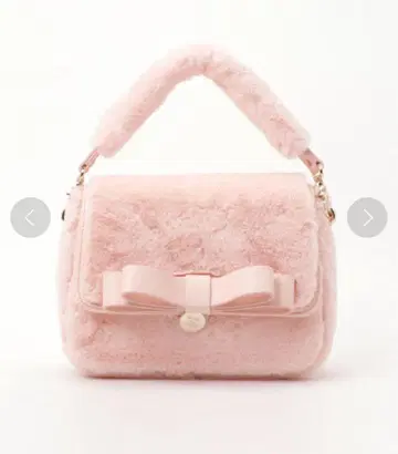 메종 드 플뢰르 핑크 퍼 백 숄더 핸드백 덕질 귀여운