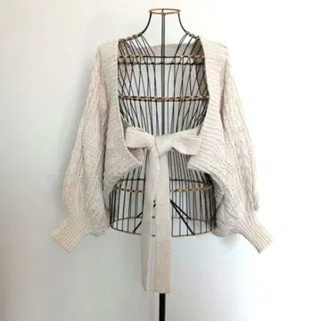 JEANASIS 리본 포함 니트 가디건