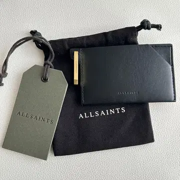[ 새상품 ] ALLSAINTS 블랙 가죽 카드 케이스 정가 9900엔