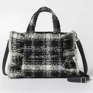 JILL by JILL STUART 트위드 프릴 백 BLACK ver