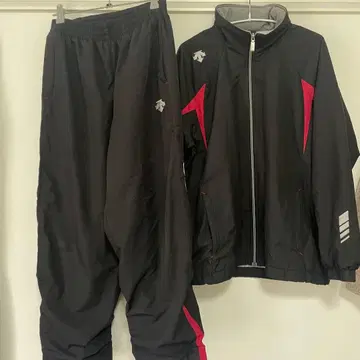 DESCENTE (데상트) 윈드 브레이커 상하의 세트 블랙 사이즈 S