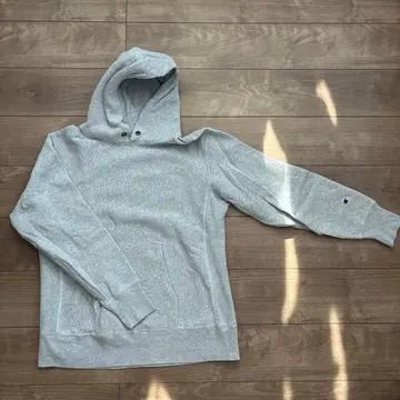 Champion 그레이 후드 부착 후드티