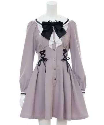 시크릿 허니 웨이스트 레이스업 원피스 핑크