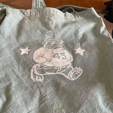 45R 불독 프린트 토트백