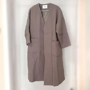 SLOBE IENA 이에나 울 노카라 코트 롱 브라운 베이지