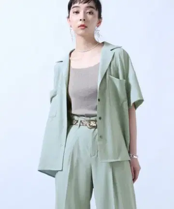 HARE 하레 민트 그린 셋업 셔츠 팬츠 반팔