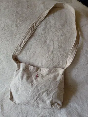 45R 숄더백 플라밍고 자수 코튼