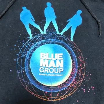 블루 맨 그룹 후드 맨투맨 M/블루맨 밴딩