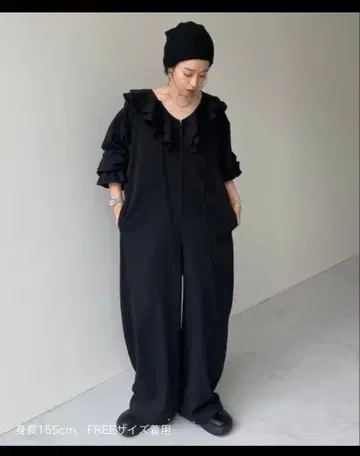 wee9s 블랙 멀티 프릴 올인원 FREE