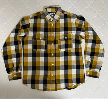 NINE LIVES FOR WORK 체크 무늬 플란넬 셔츠 XL