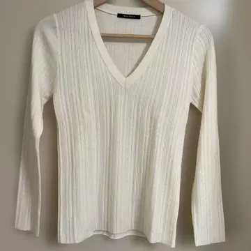 MACPHEE V넥 리브 스웨터 S 사이즈