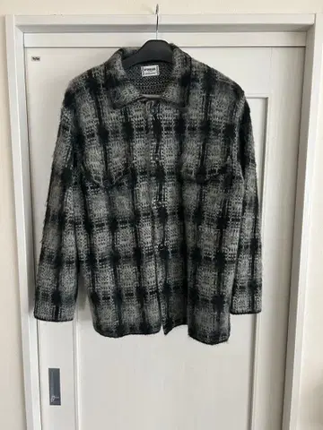 FREAK'S STORE 모헤어 체크 무늬 가디건 거의 L 사이즈