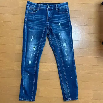 아담스 저글러, 데미지 가공 슬림핏 데님