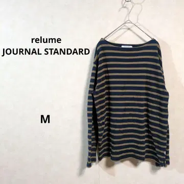 저널 스탠다드 리룸 네이비 브라운 보더 면 M /164