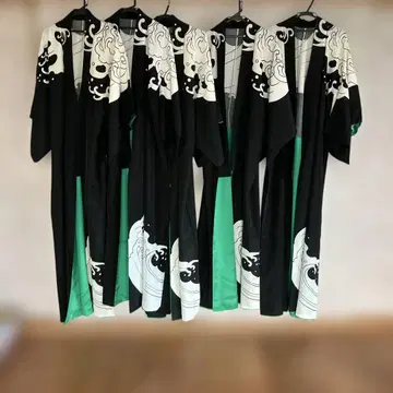 물결무늬 춤 기모노 5장 세트