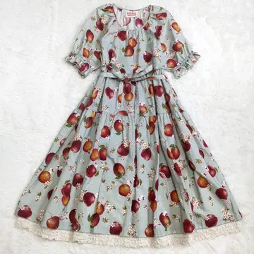 [ 미사용급 ] 핑크하우스 x 헬로키티 티어드 롱 원피스 23S 한정판