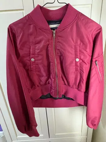 와인 레드 MA-1 스타일 자켓