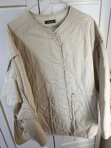 베이지 퀼팅 자켓