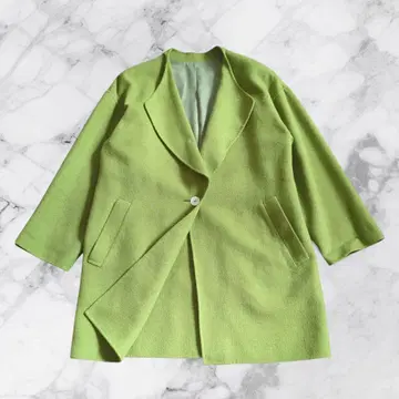 캐시미어 80% 여성용 코트 피스타치오 FREE