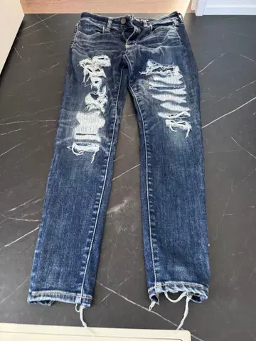 레어 American Eagle 데미지 데님 슬림 핏