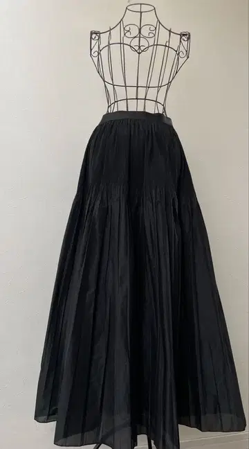 루필 LE PHIL 셔링 자카드 스커트 정가 41900엔