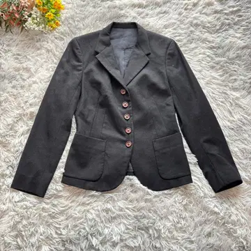 나오 타케코시 테일러드 자켓 블랙 울 캐시미어 혼방 이탈리아제