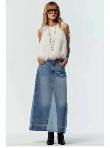 ZARA 프린지 탱크탑 화이트