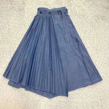 스나이델 데님 랩스커트 S