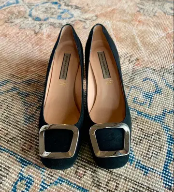 INTER-CHAUSSURES 블랙 펌프스 스퀘어 버클