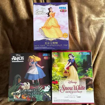 디즈니 프린세스 피규어 3체 세트 벨/백설공주/앨리스