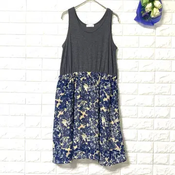 index 도킹 원피스 꽃무늬 탱크탑 스커트 셋업