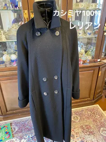 레리안 캐시미어 100% 롱 코트 블랙