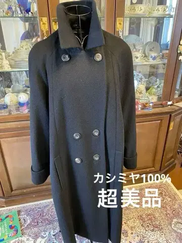 레리안 캐시미어 100% 롱 코트 블랙 컨디션 최상 일본제