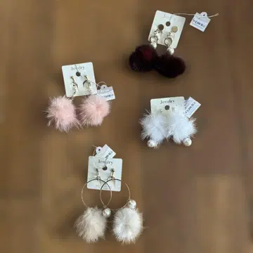 퍼와 펄 후프 귀찌 세트