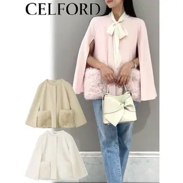 셀포드 퍼 포켓 리버 케이프 자켓