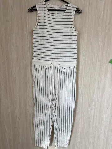 스트라이프 패턴 슬리브리스 살로펫